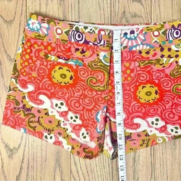 J Crew Women’s Chino Shorts Pink Abstract Nautical Summer 2010 Casual Size 2 - Picture 5 of 11